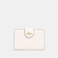 Coach Medium Corner Zip Wallet Gold Chalk