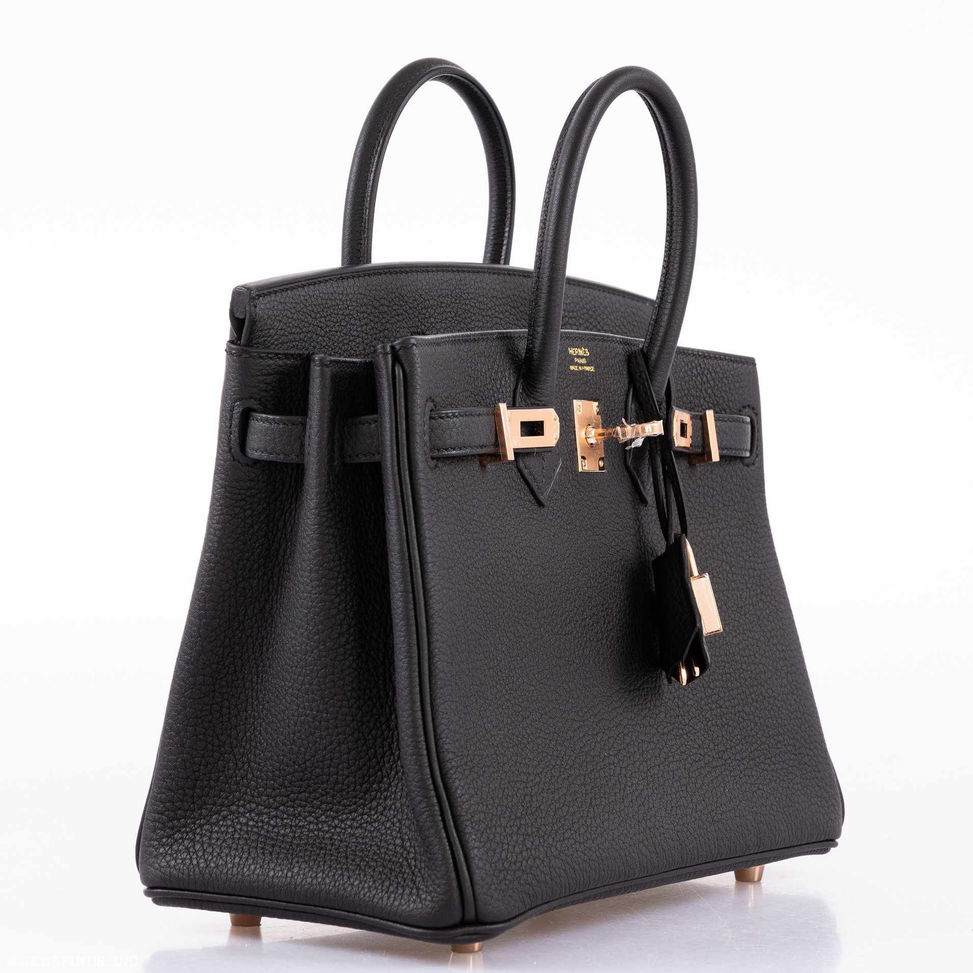 Hermès Birkin 25 Black Togo Rose Gold Hardware - 2020, Y