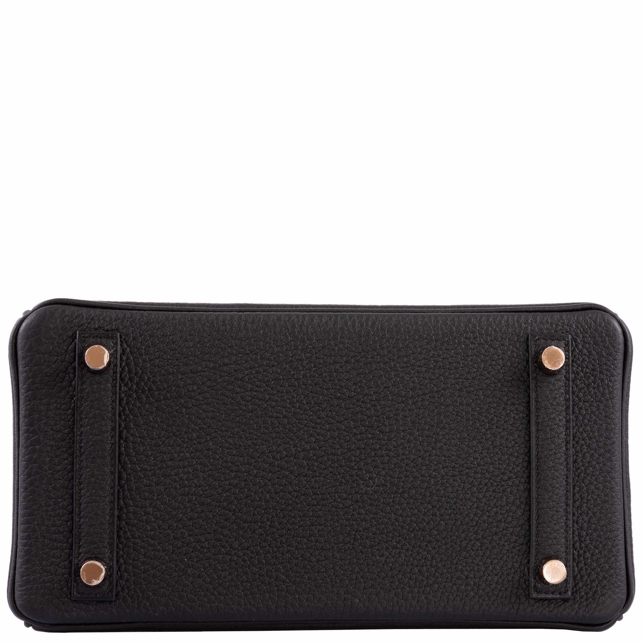 Hermès Birkin 25 Black Togo Rose Gold Hardware - 2020, Y