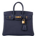 Hermès Birkin 25 Bleu Nuit Togo with Gold Hardware - 2020, Y