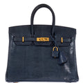 Hermès Birkin 25 Bleu de Malte Lizard Gold Hardware