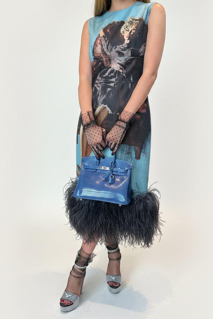 Hermès Birkin 25 Blue Sapphire Niloticus Lizard Palladium Hardware
