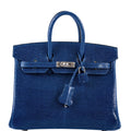 Hermès Birkin 25 Blue Sapphire Niloticus Lizard Palladium Hardware