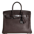 Hermès Birkin 25 Ebene Barenia Faubourg Bag Palladium Hardware Limited Edition