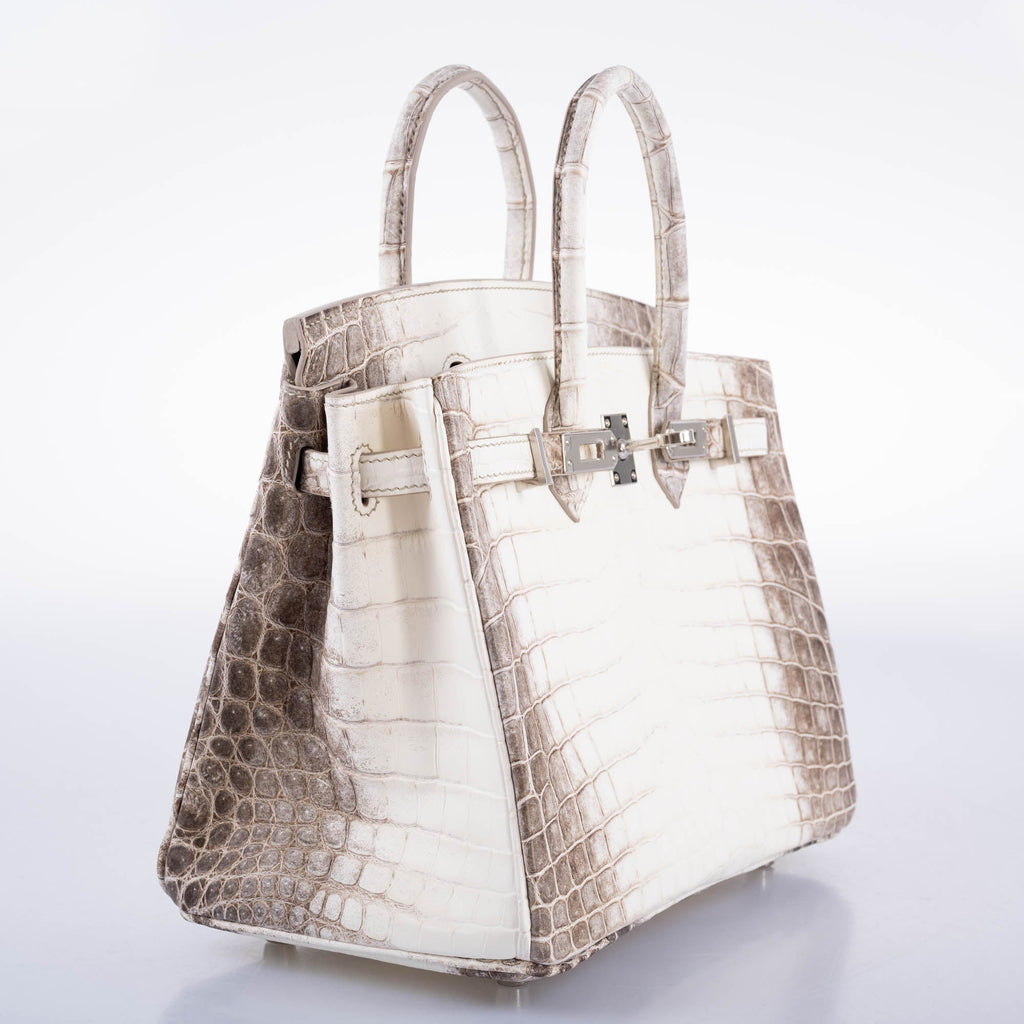 Hermès Birkin 25 Himalayan White Niloticus Crocodile Palladium Hardware