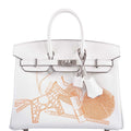 Hermès Birkin 25 In and Out Blanc Swift with Palladium Hardware