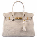 Hermès Birkin 30 Beton Matte Alligator Gold Hardware - A
