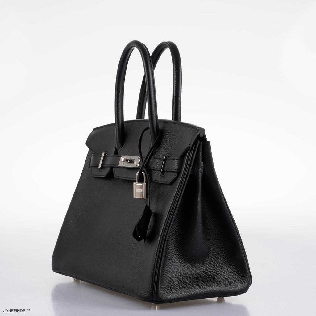 Hermès Birkin 30 Black Epsom with Palladium Hardware - 2019, D