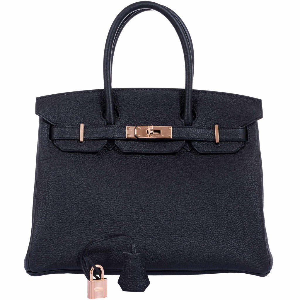 Hermès Birkin 30 Black Togo Rose Gold Hardware