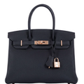 Hermès Birkin 30 Black Togo Rose Gold Hardware