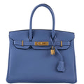 Hermès Birkin 30 Blue Brighton Togo with Gold Hardware - 2018, C