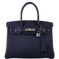 Hermès Birkin 30 Blue Nuit Togo Leather with Palladium Hardware - 2020, Y