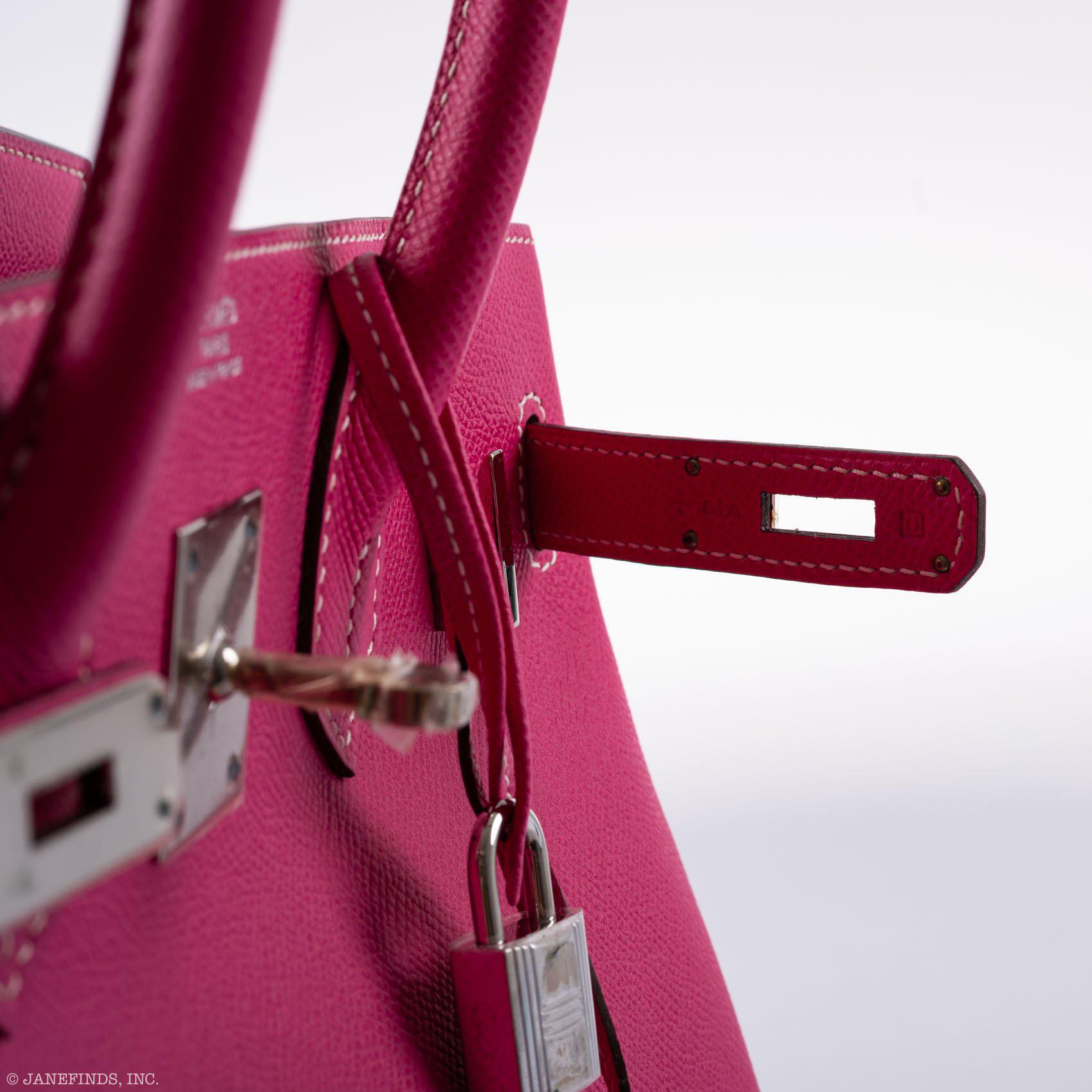 Hermès Birkin 30 Candy Collection Rose Tyrien & Rubis Epsom Palladium Hardware