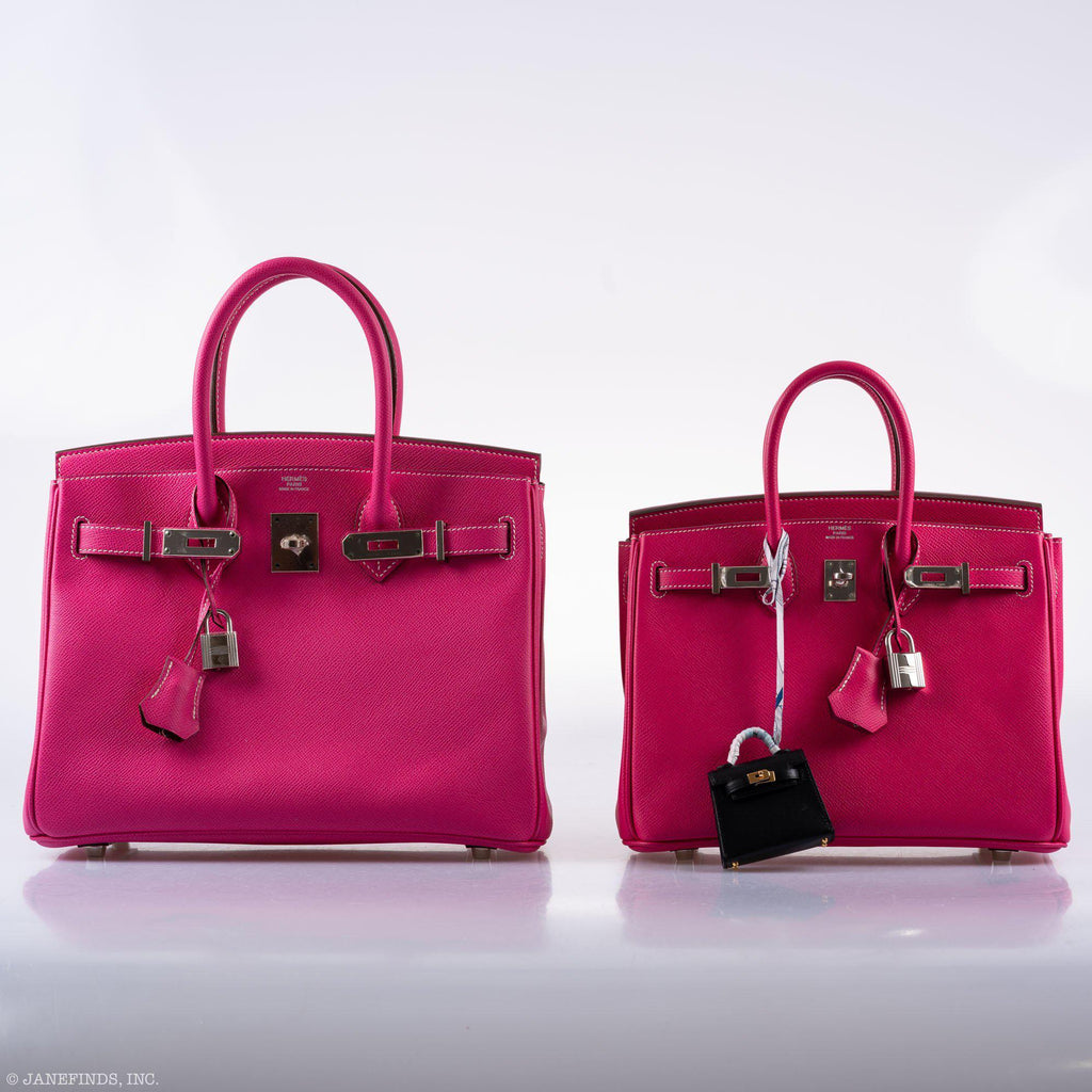 Hermès Birkin 30 Candy Collection Rose Tyrien & Rubis Epsom Palladium Hardware