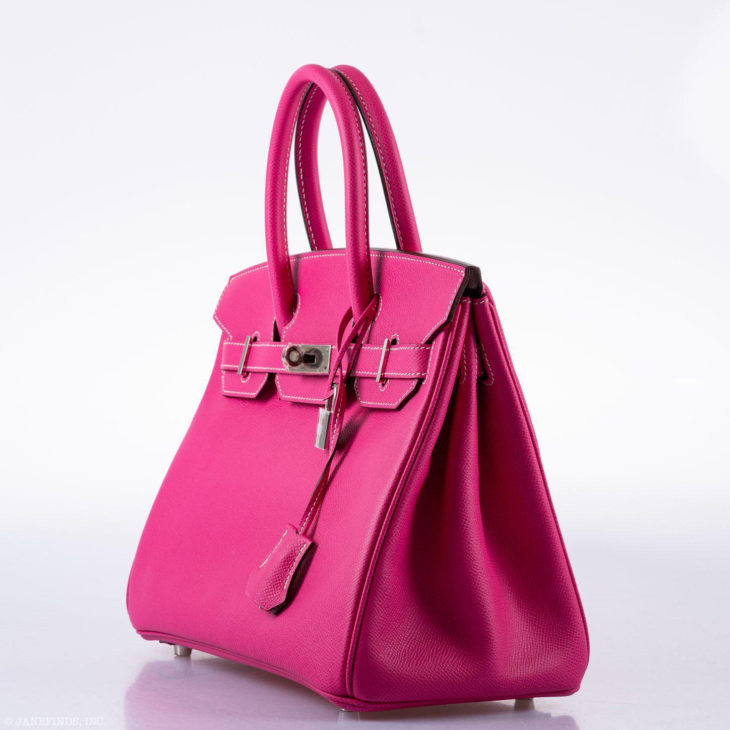 Hermès Birkin 30 Candy Collection Rose Tyrien & Rubis Epsom Palladium Hardware