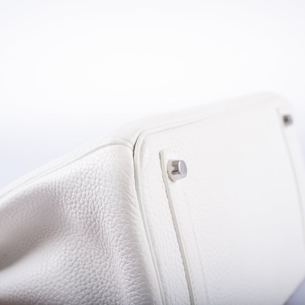 Hermès Birkin 30 Club White & Gris Perle Clemence Sanguine Lizard Palladium Hardware