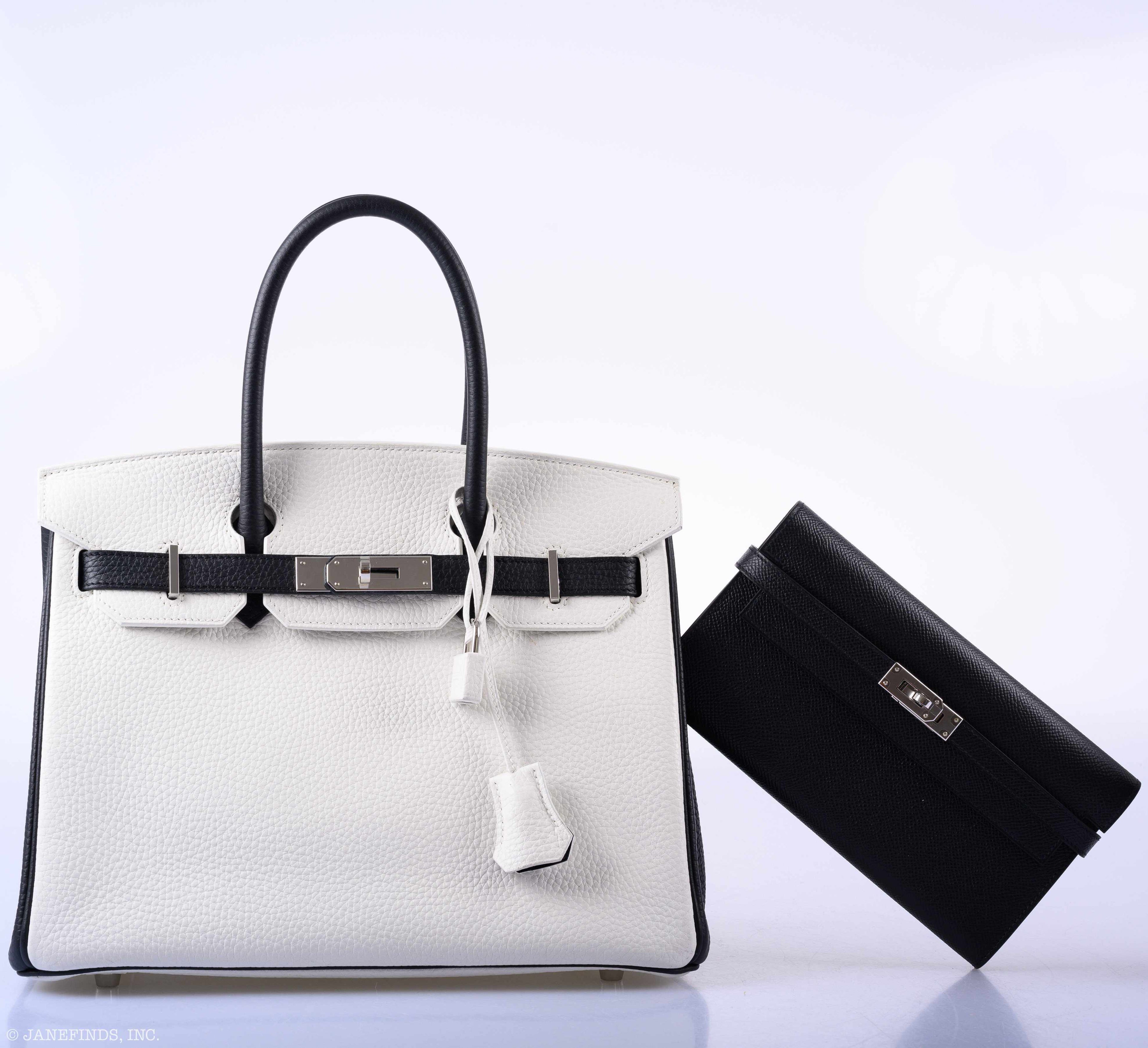Hermès Birkin 30 HSS Black & White Togo Palladium Hardware - 2018, C