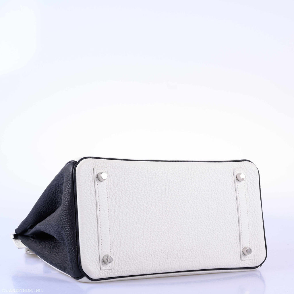 Hermès Birkin 30 HSS Black & White Togo Palladium Hardware - 2018, C