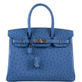 Hermès Birkin 30 Mykonos Ostrich Palladium Hardware - 2016, A