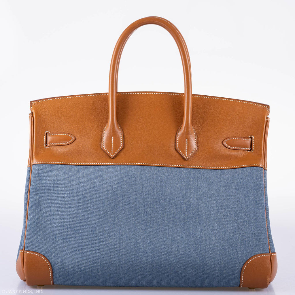 Hermès Birkin 35 Denim and Barenia Gold Hardware