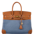 Hermès Birkin 35 Denim and Barenia Gold Hardware