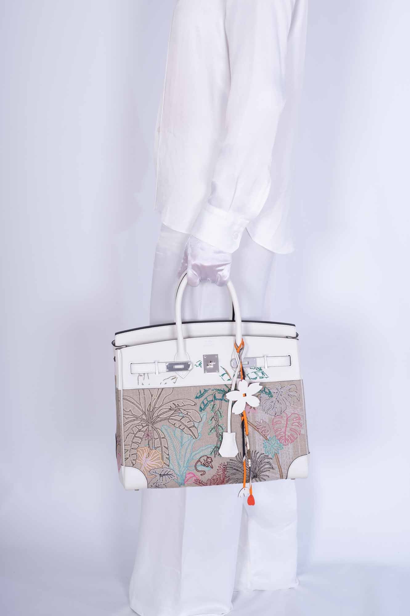 Hermès Birkin 35 Faubourg Tropical Blanc Swift Palladium Hardware