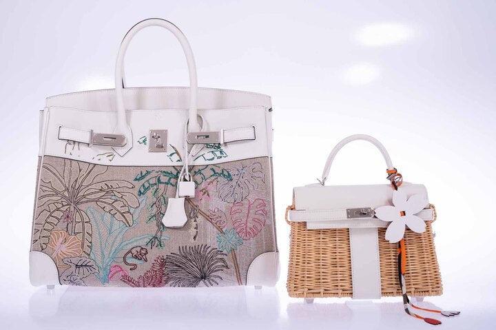 Hermès Birkin 35 Faubourg Tropical Blanc Swift Palladium Hardware