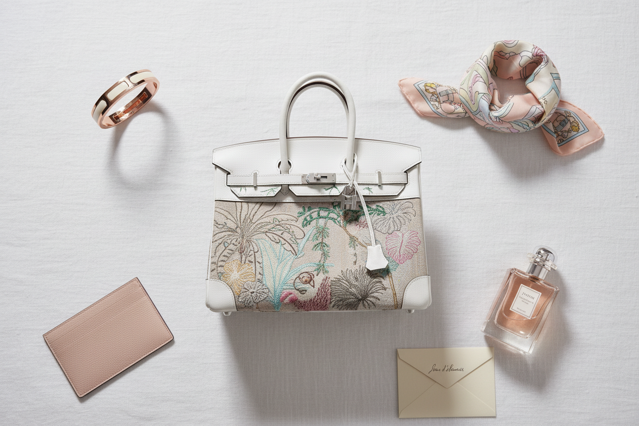 Hermès Birkin 35 Faubourg Tropical Blanc Swift Palladium Hardware