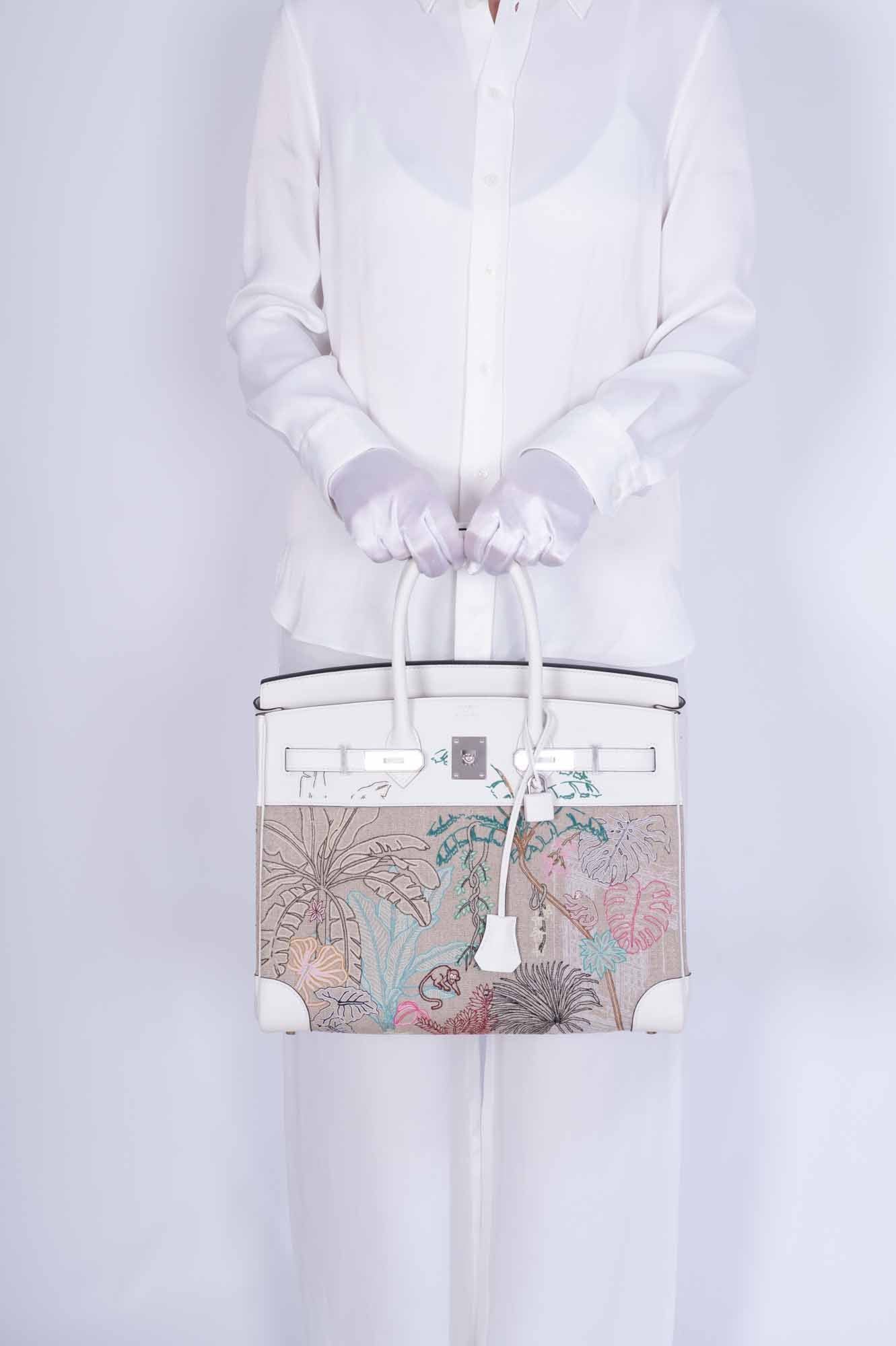 Hermès Birkin 35 Faubourg Tropical Blanc Swift Palladium Hardware