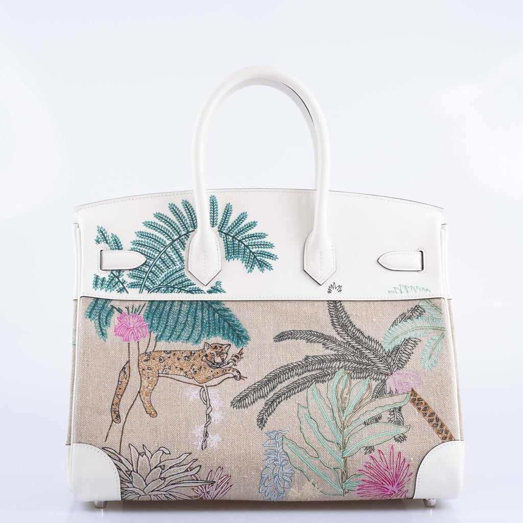 Hermès Birkin 35 Faubourg Tropical Blanc Swift Palladium Hardware