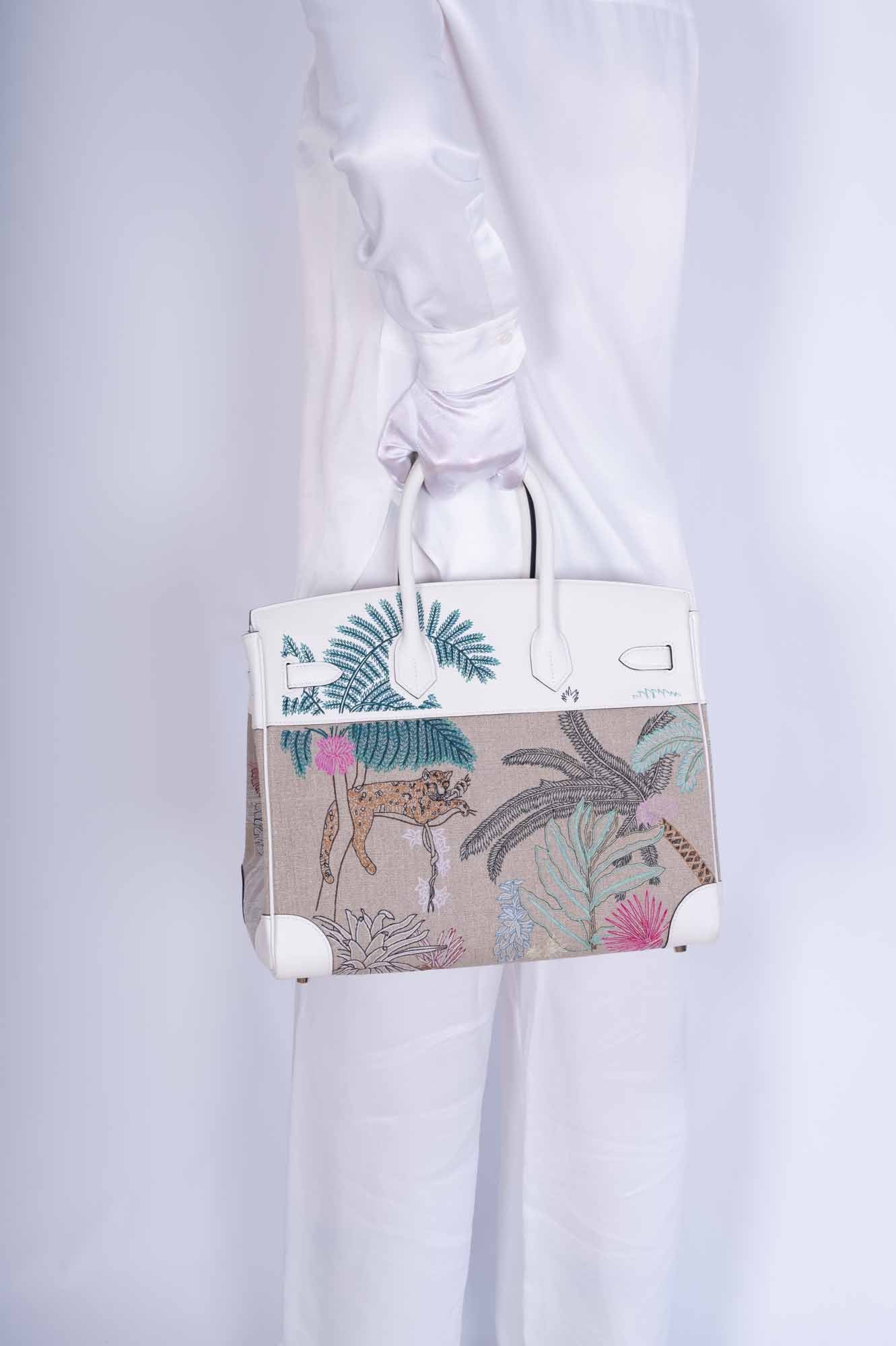 Hermès Birkin 35 Faubourg Tropical Blanc Swift Palladium Hardware