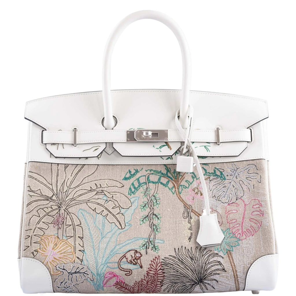 Hermès Birkin 35 Faubourg Tropical Blanc Swift Palladium Hardware