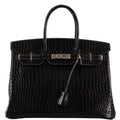 Hermès Birkin 35 Graphite Porosus Crocodile with Palladium Hardware
