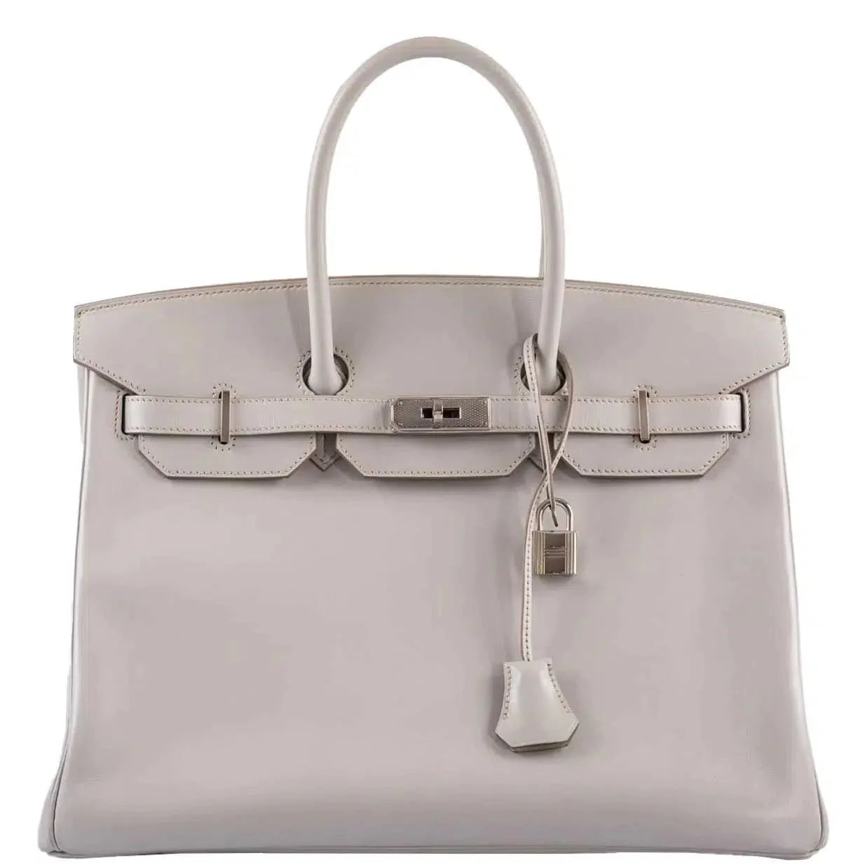 Hermès Birkin 35 Gris Perle Tadelakt Guilloche Palladium Hardware