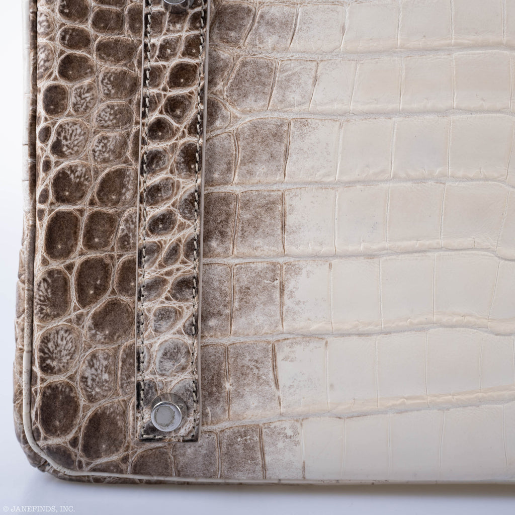 Hermès Birkin 35 Himalaya Niloticus Crocodile 18K White Gold & Diamond Hardware