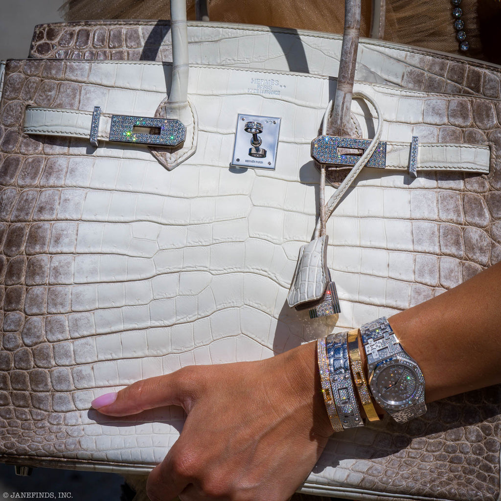 Hermès Birkin 35 Himalaya Niloticus Crocodile 18K White Gold & Diamond Hardware