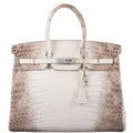 Hermès Birkin 35 Himalaya Niloticus Crocodile 18K White Gold & Diamond Hardware