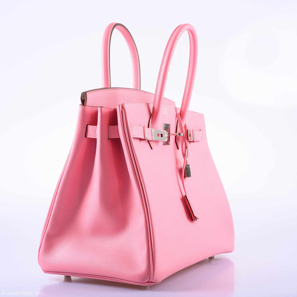 Hermès Birkin 35 Rose Confetti Epsom Palladium Hardware - T