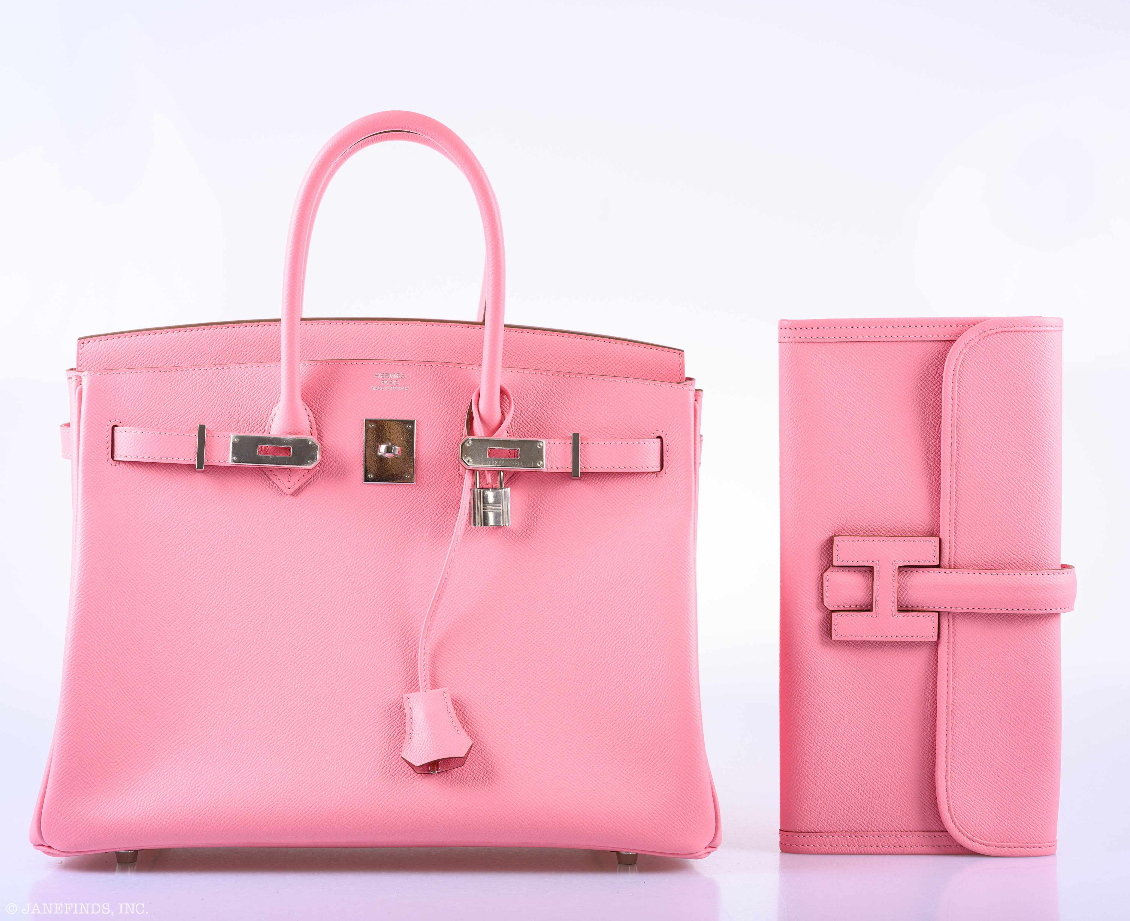 Hermès Birkin 35 Rose Confetti Epsom Palladium Hardware - T