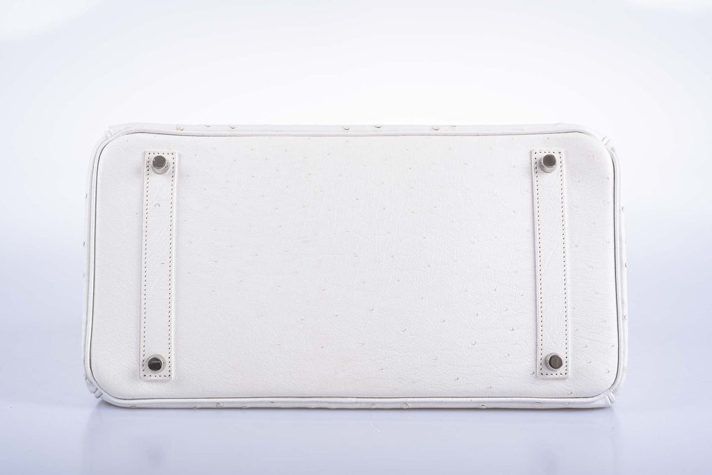 Hermès Birkin 35 White Ostrich with Palladium Hardware