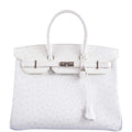 Hermès Birkin 35 White Ostrich with Palladium Hardware
