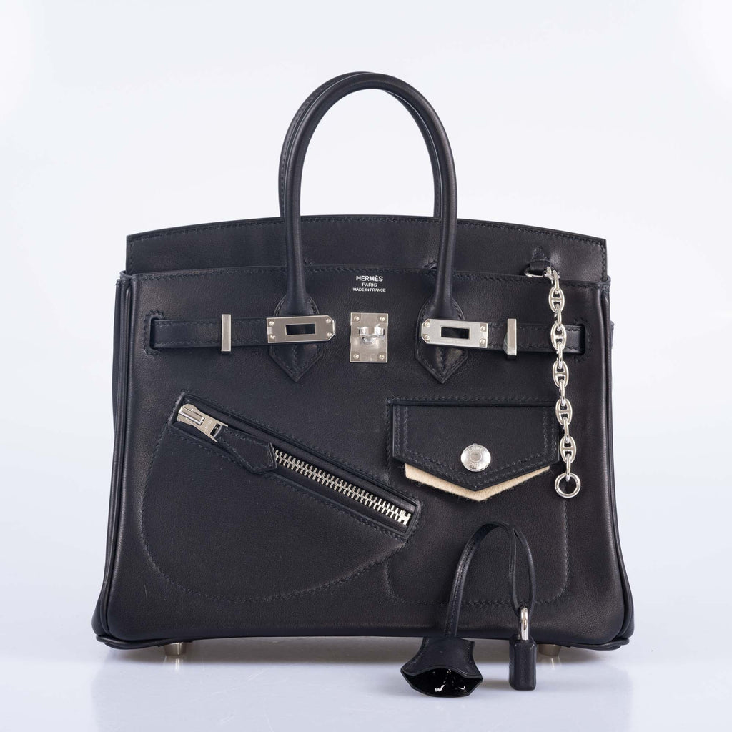Hermès Birkin Rock 25 Noir Volupto Palladium Hardware