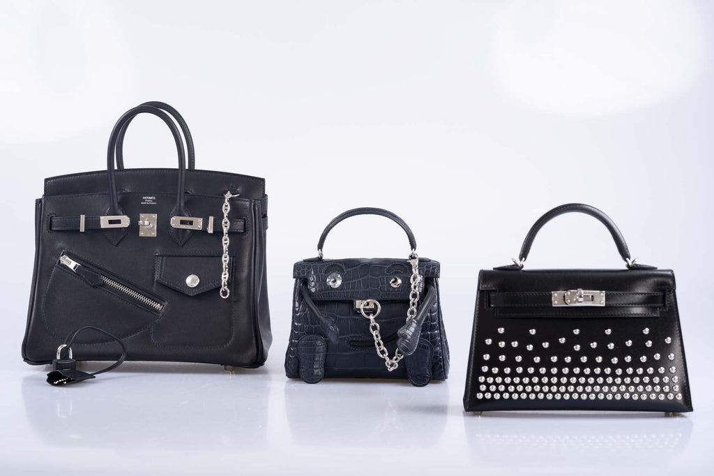 Hermès Birkin Rock 25 Noir Volupto Palladium Hardware