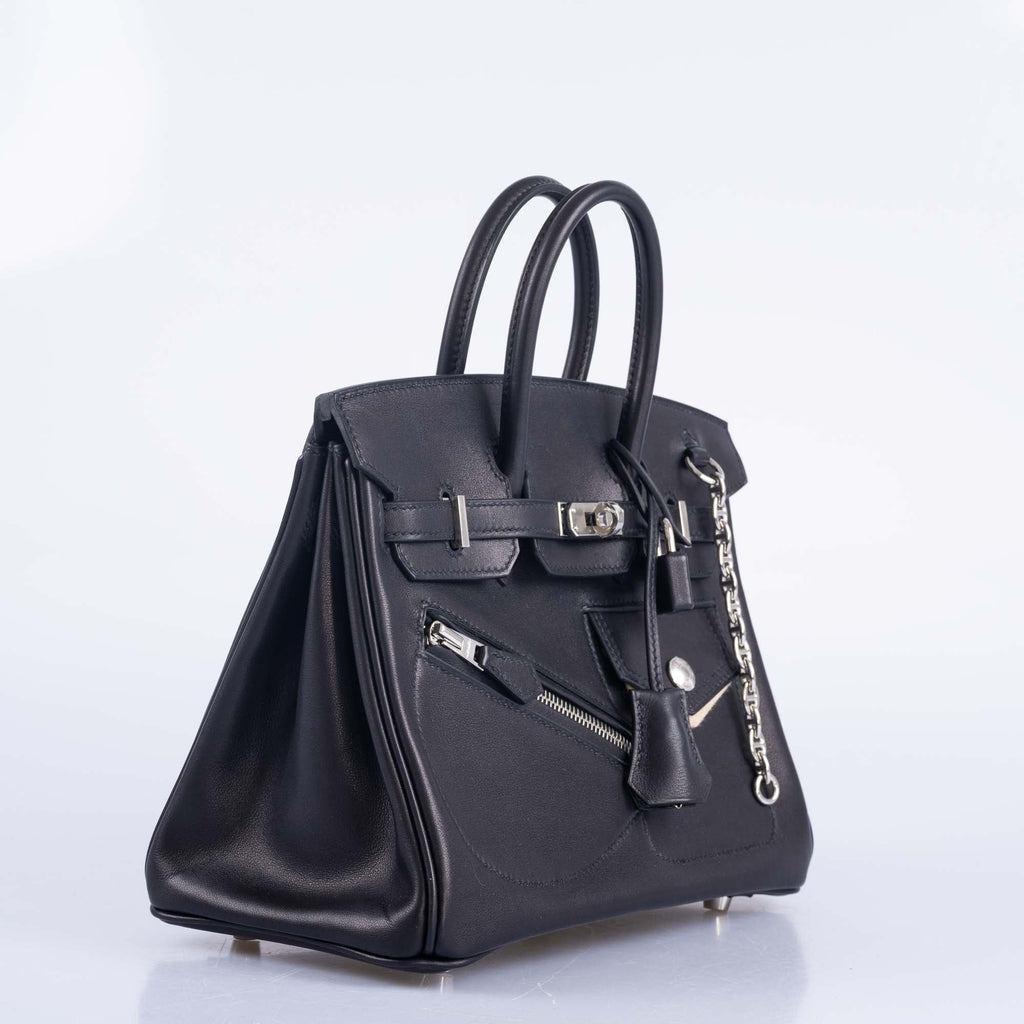 Hermès Birkin Rock 25 Noir Volupto Palladium Hardware