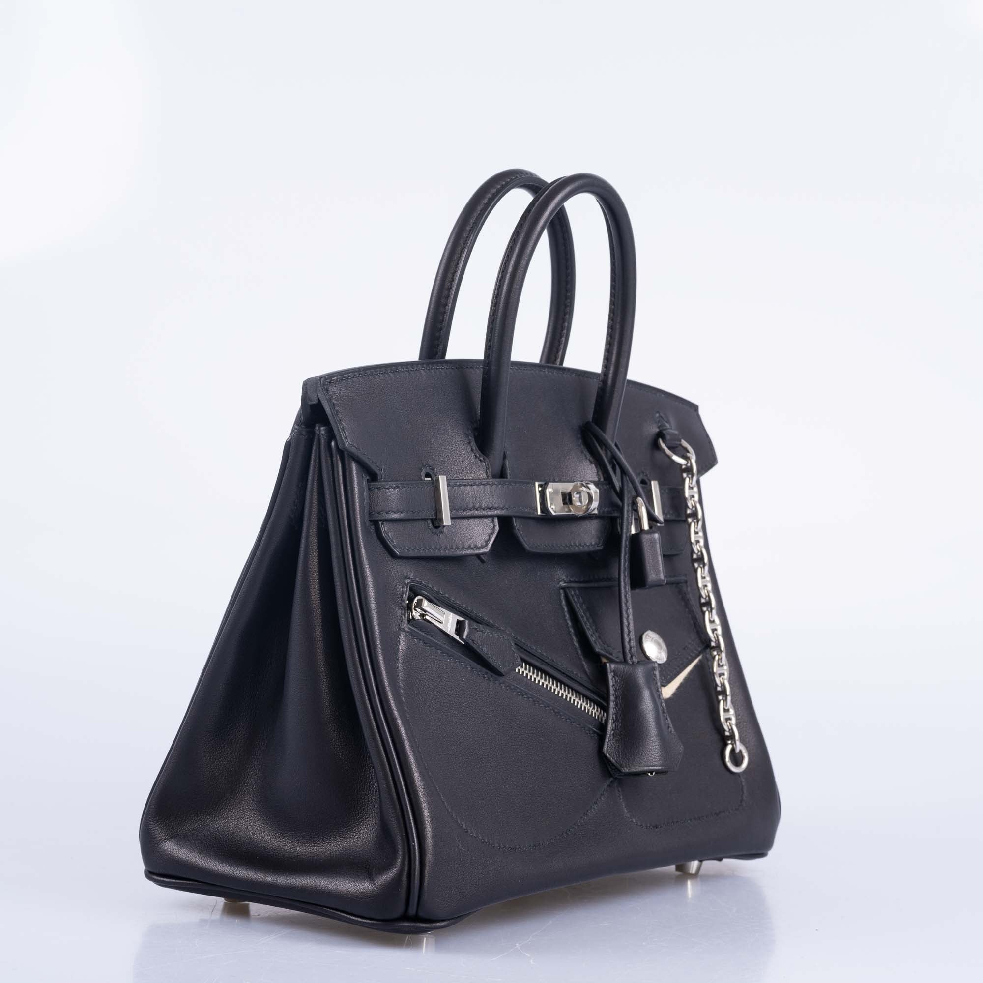Hermès Birkin Rock 25 Noir Volupto Palladium Hardware