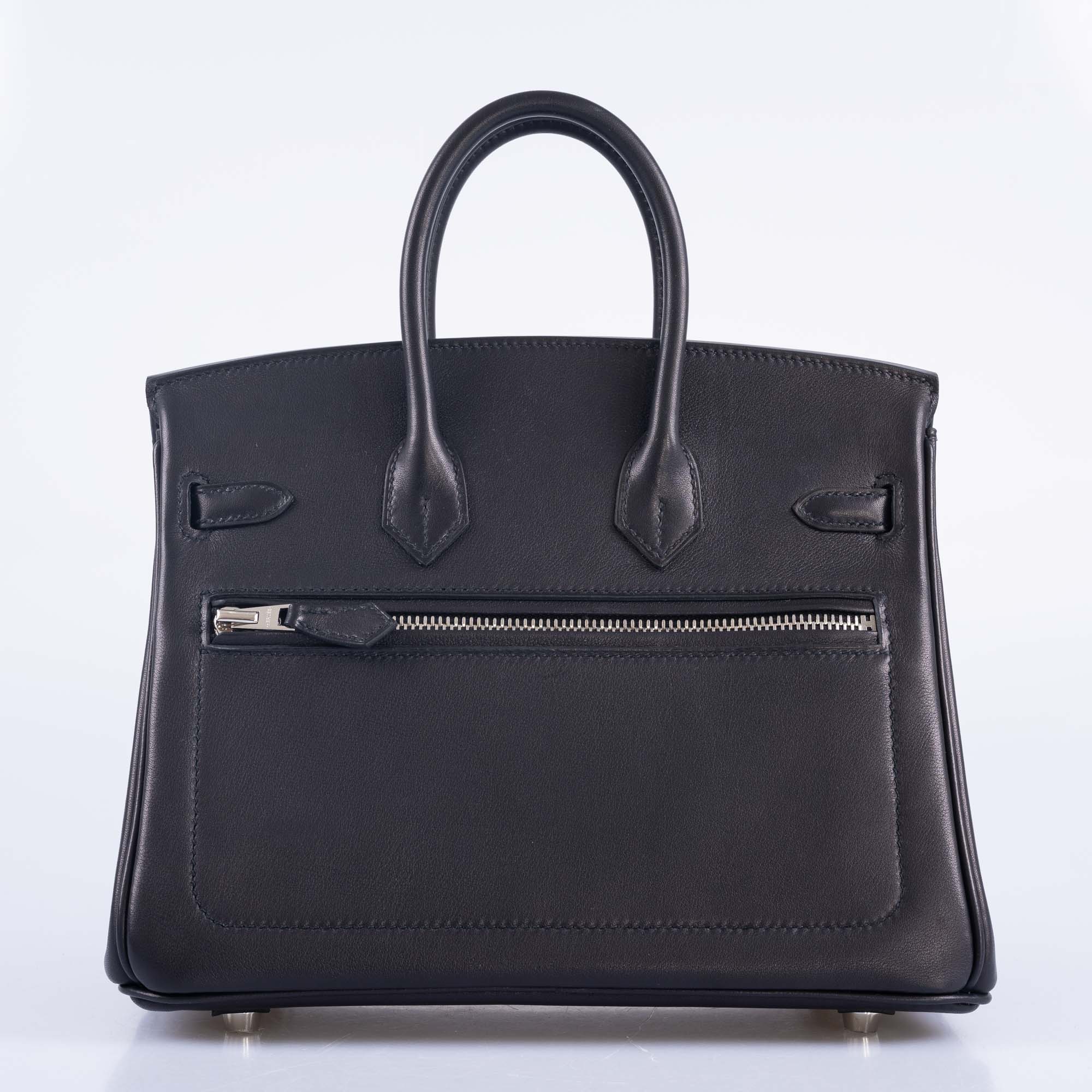 Hermès Birkin Rock 25 Noir Volupto Palladium Hardware