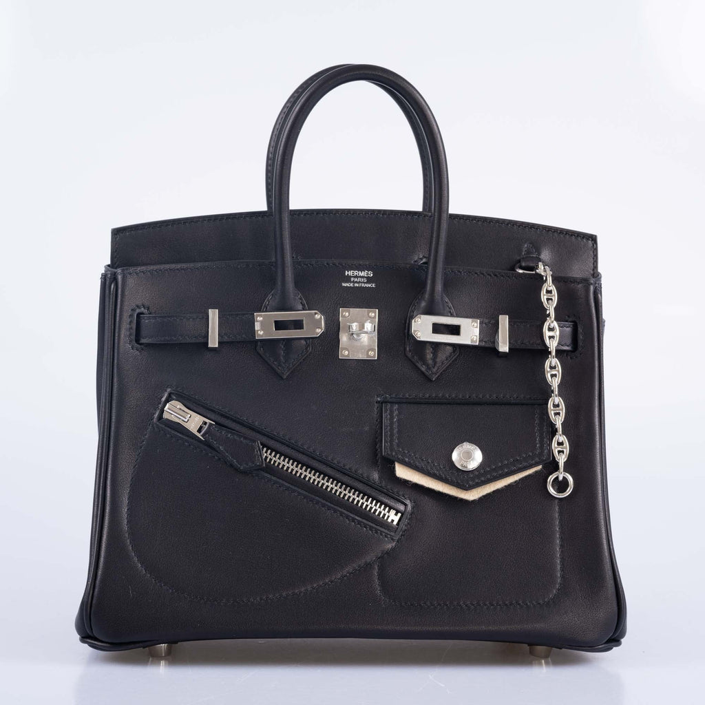 Hermès Birkin Rock 25 Noir Volupto Palladium Hardware