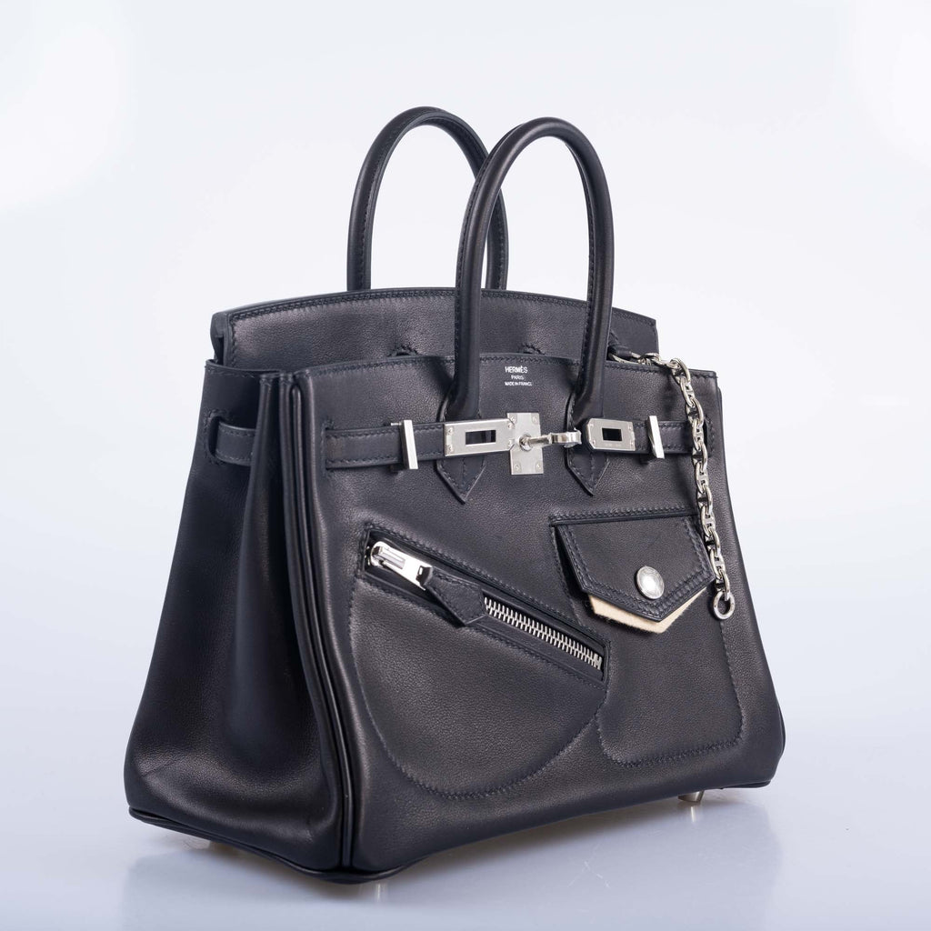 Hermès Birkin Rock 25 Noir Volupto Palladium Hardware