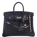 Hermès Birkin Rock 25 Noir Volupto Palladium Hardware