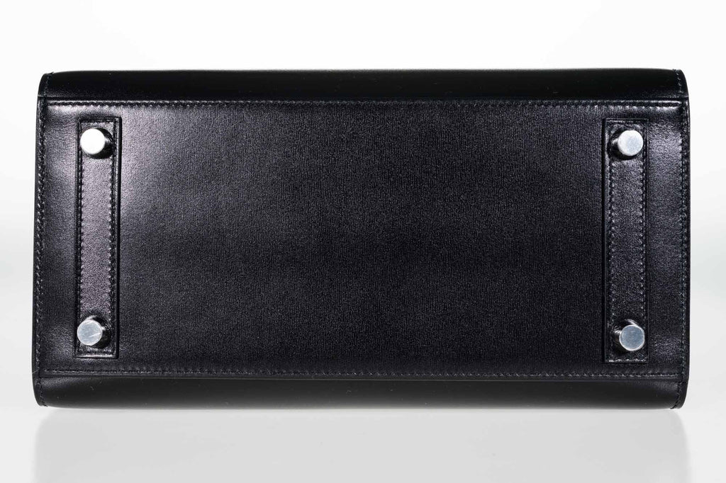 Hermès Birkin Sellier 25 Noir Box Calf Palladium Hardware